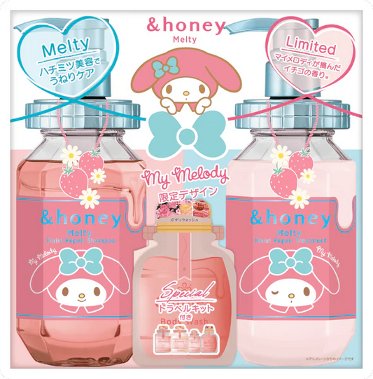 &Honey Sanrio My Melody Melty Shampoo & Hair Treatment Pair Set (Limited Edition)